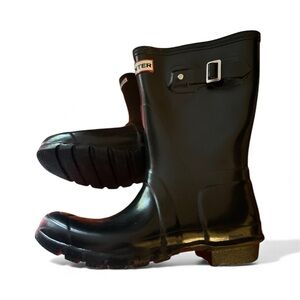 Hunter Black Glossy Women's Rain Boots